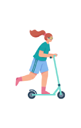 Patinete com proteção de mobilidade Mobi Livre