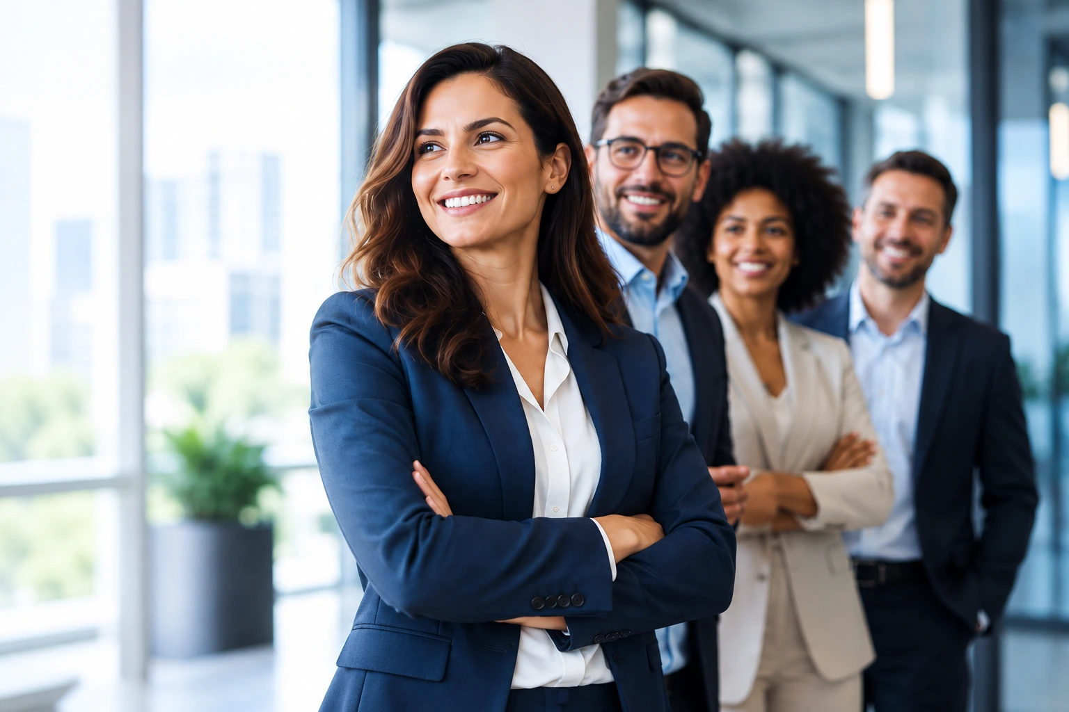 Executivos analisando benefícios de saúde para a empresa