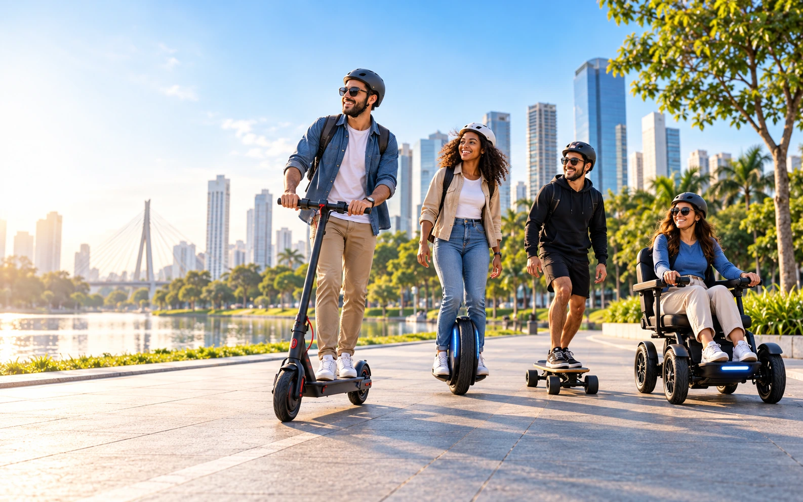 Patinete elétrico, monociclo e outros veículos de mobilidade individual autopropelidos